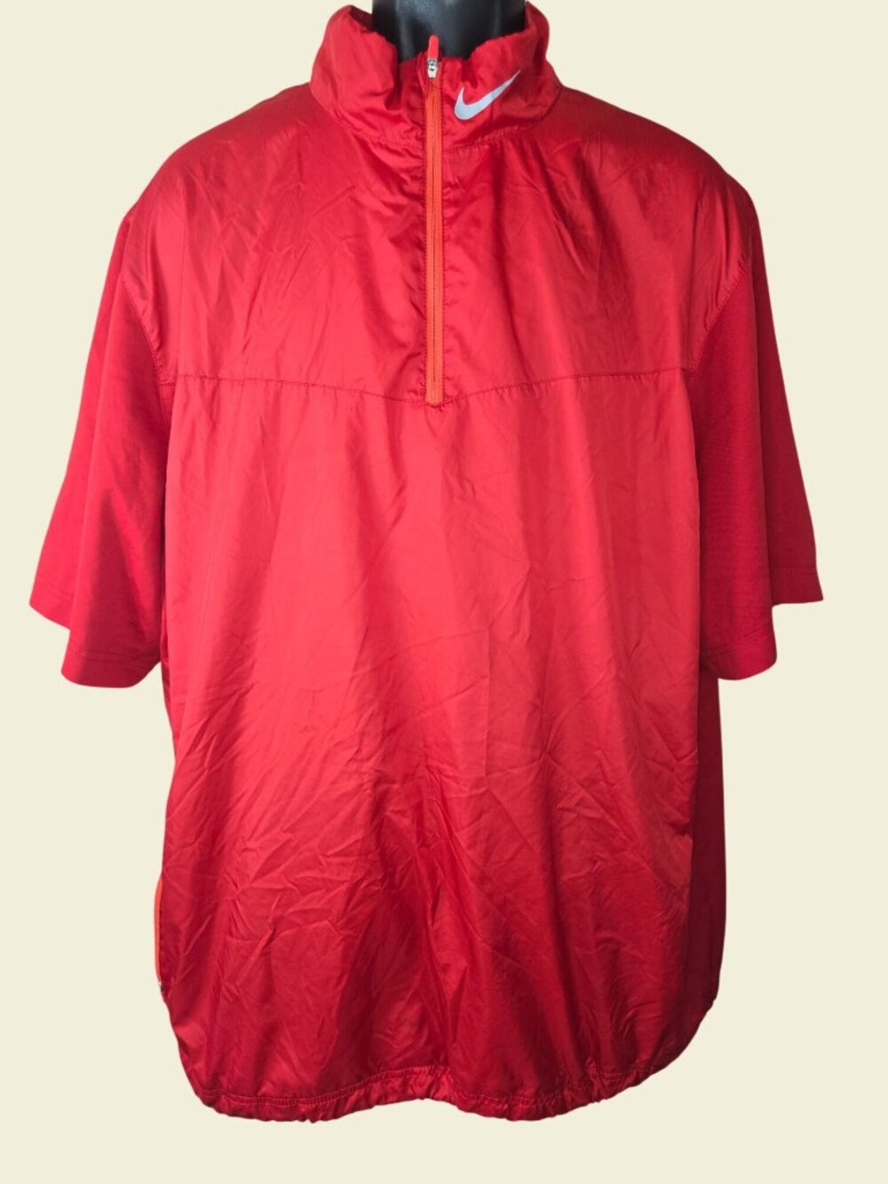 Nike Golf Mens Red Quarter-Zip Windbreaker Jacket XL